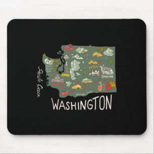 Vintage Washington Evergreen State Seattle Pazifik Mousepad