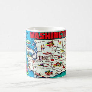 Vintage-Washington-Karten-Tasse Kaffeetasse