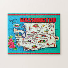 Vintage Washington Map