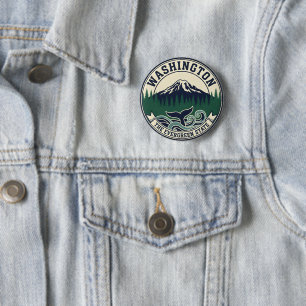 Vintage Washington State Emblem  Button