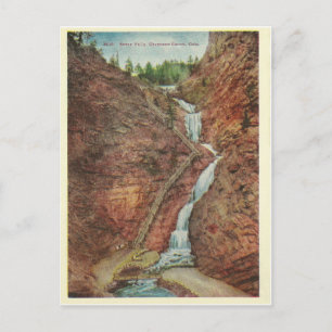 Vintage Wasserfälle in Colorado Postkarte