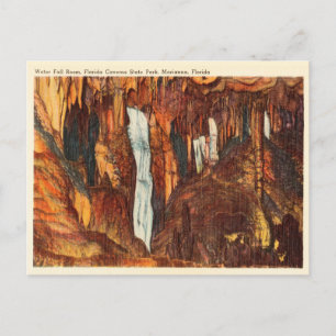Vintage-Wasserfallraum Florida Caverns State Park Postkarte