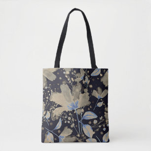 Vintage Wasserfarbe der Flora: Schwarzer Hintergru
