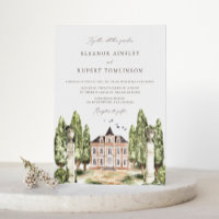 Vintage Wasserfarbe Englische Herrenhochzeit
