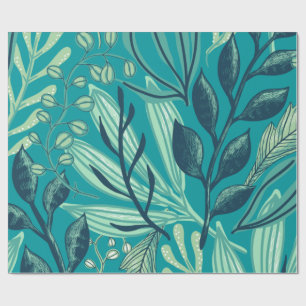 Vintage Wasserfarbe Flora Elegante Geschenkpapier