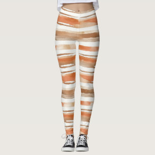 Vintage Wasserfarbe gestrichen - erdige Kaffeetöne Leggings
