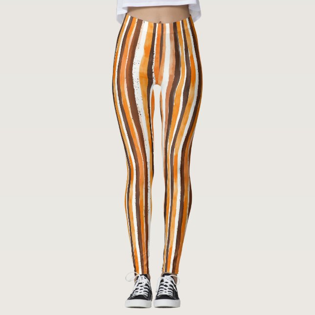 Vintage Wasserfarbe gestrichen - erdige Kaffeetöne Leggings (Vorderseite)