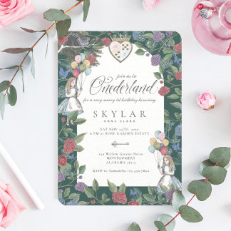 Vintage Wasserfarbe in einem Land zum Geburtstag Einladung