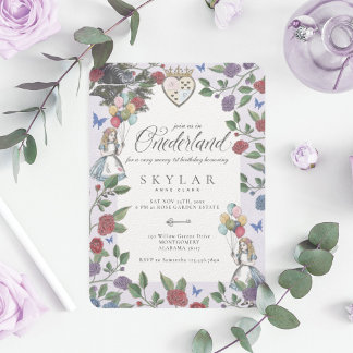 Vintage Wasserfarbe in einem Land zum Geburtstag Einladung