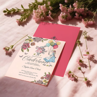 Vintage Wasserfarbe in einem Land zum Geburtstag Einladung