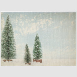 Vintage Wasserfarbe Pine Tree Weihnachten Seidenpapier