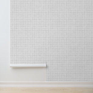 Vintage-Wasserfarbe Quecksilber-Grau Gingham-Muste Tapete