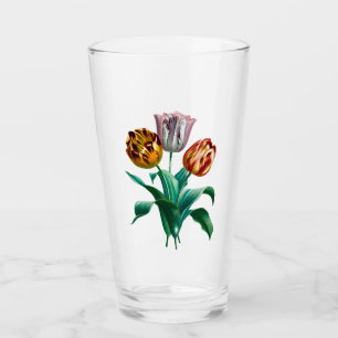 Vintage Wasserfarbe Tulip Blume Bouquet Glas
