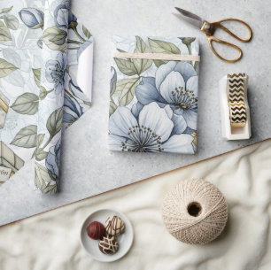 Vintage-Wasserfarben-Blumen-Geschenkpapier Geschenkpapier