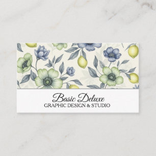 Vintage-Wasserfarben-Blumen Visitenkarte - QR-Code