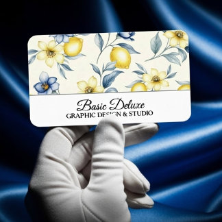 Vintage-Wasserfarben-Blumen Visitenkarte - QR-Code