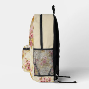 Vintage-Wasserfarben-Blumenmuster Bedruckter Rucksack
