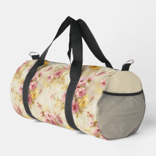 Vintage-Wasserfarben-Blumenmuster Duffle Bag