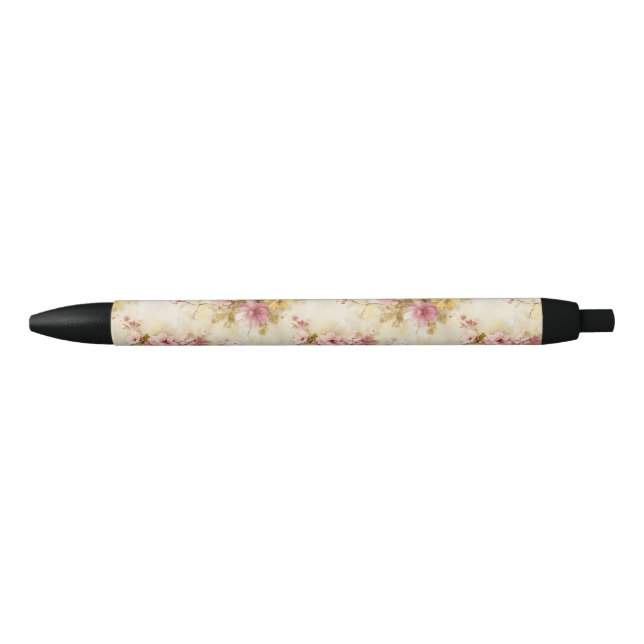 Vintage-Wasserfarben-Blumenmuster Kugelschreiber (Vorderseite)