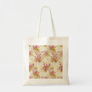 Vintage-Wasserfarben-Blumenmuster Tragetasche
