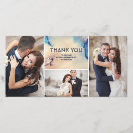 Vintage Wasserfarben Elegante Hochzeit Vielen Dank Dankeskarte