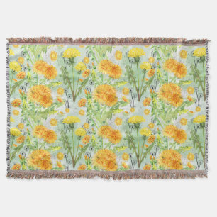 Vintage-Wasserfarben-Löwenzahn-Muster Decke