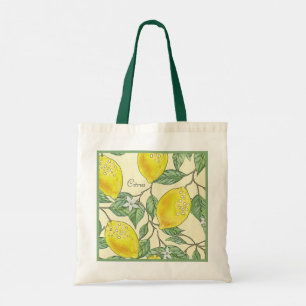 Vintage-Wasserfarben-Sommer-Zitronen-Muster Tragetasche