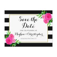 Vintage Wasserfarben - Streifen Save the Date