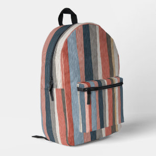Vintage-Wasserfarben-Streifenmuster Bedruckter Rucksack