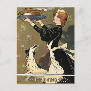 Vintage-Wasserfarben-Thanksgiving-Illustration 190 Feiertagspostkarte