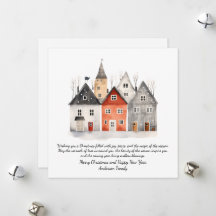 Vintage-Wasserfarben-Weihnachten Personalisiert