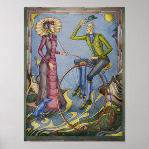 Vintage Wasserfarbenkunst Poster