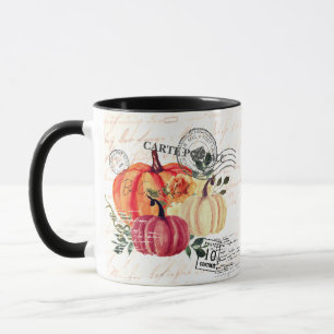 Vintage Wasserfarbenkürbis Tasse