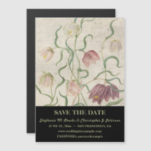 Vintage Wasserfarbenlilie Save the Date mit/ Websi