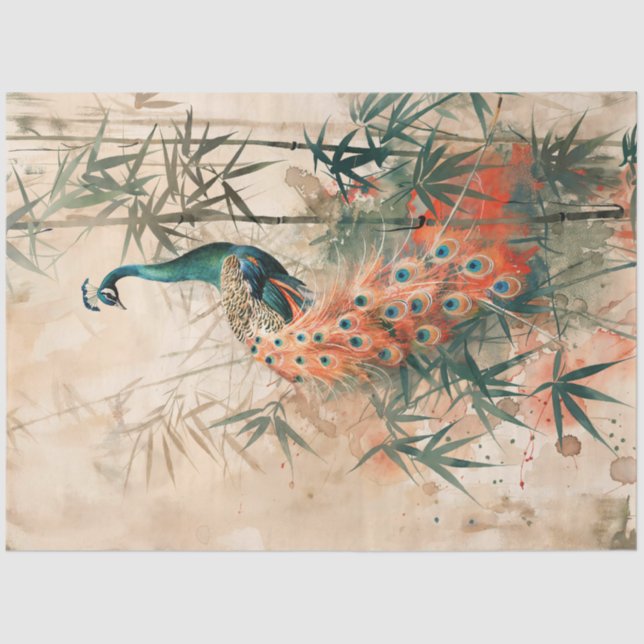 Vintage Wasserfarbenpfanne Seidenpapier (Vorderseite)