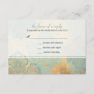 Vintage Wassergaumenkarte RSVP Karte