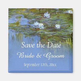 Vintage Wasserlilie Save the Date Hochzeit Magnet