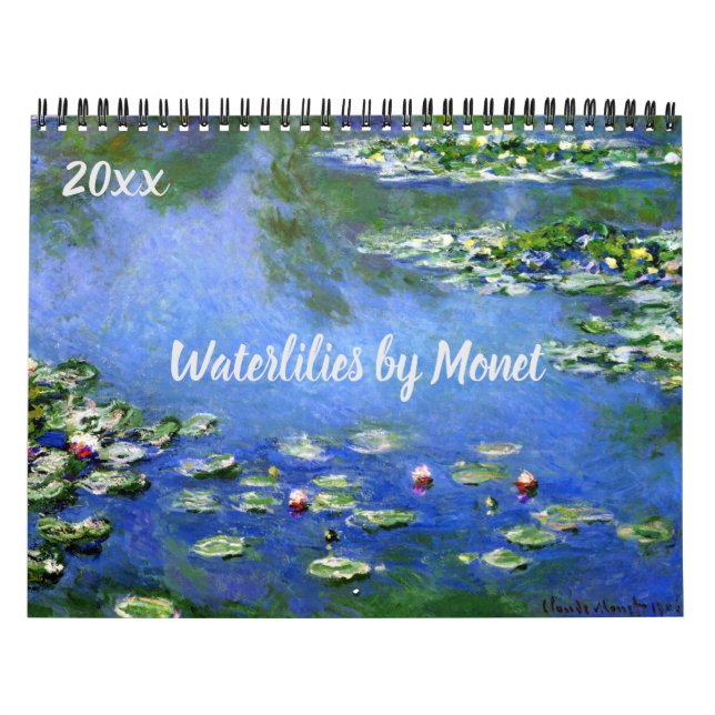 Vintage Wasserlilien Kunst von Claude Monet Kalender (Titelbild)