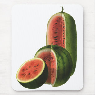 Vintage Wassermelonen Hoch Rund, Bio-Lebensmittel  Mousepad