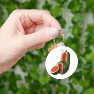 Vintage Wassermelonen hoch rund, Bio-Lebensmittel Schlüsselanhänger