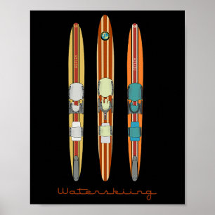 Vintage Wasserski Poster