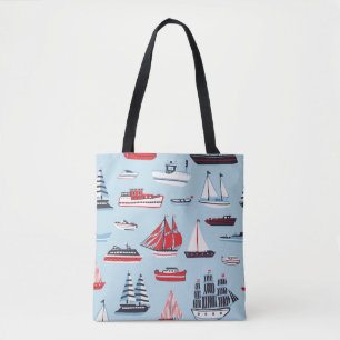 Vintage Wassertransport-Doodle-Muster