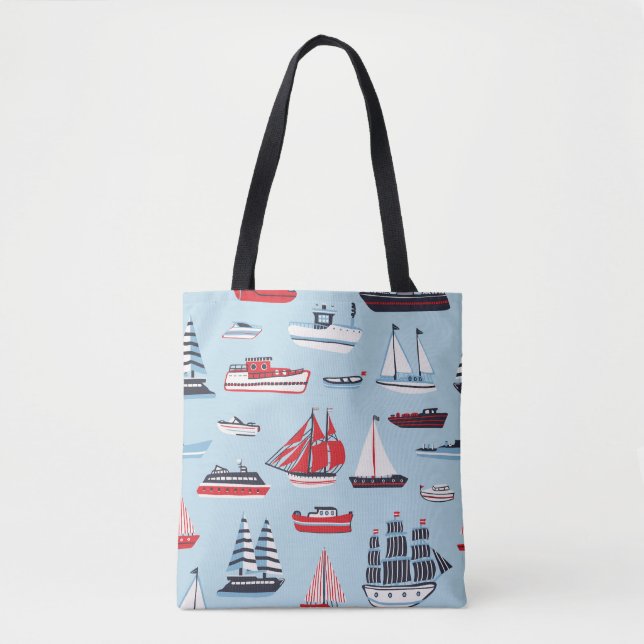 Vintage Wassertransport-Doodle-Muster (Vorderseite)