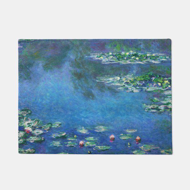 Vintage Water Lilies by Claude Monet Fußmatte (Vorderseite)