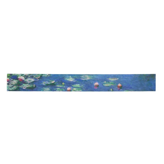 Vintage Water Lilies by Claude Monet Satinband (Vorderseite)