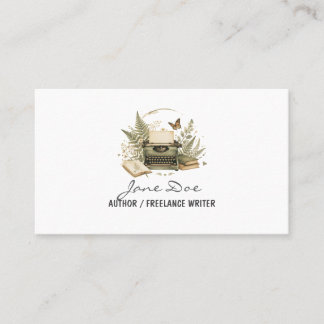 Vintage Watercolor Author Business Card Visitenkarte