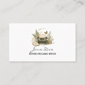Vintage Watercolor Author Business Card Visitenkarte