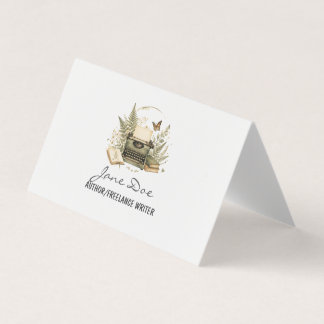 Vintage Watercolor Author Business Card Visitenkarten