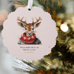 Vintage Watercolor Deer &. Merry Christmas Ornament Karte<br><div class="desc">Spread the joy and warmth of the holiday season with our Vintage Watercolor Deer & Merry Christmas collection. Whether you're sending heartfelt holiday greetings or decorating your home, this design will add a touch of elegance and nostalgia to your celebrations. Order yours today and make this holiday season truly memorable....</div>