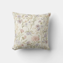 Vintage Watercolor Wildflower Seamless Pattern Kissen